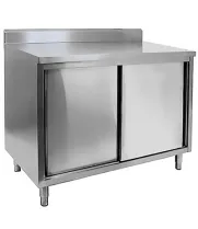 Stainless Steel Storage Dish Cabinets with Backsplash