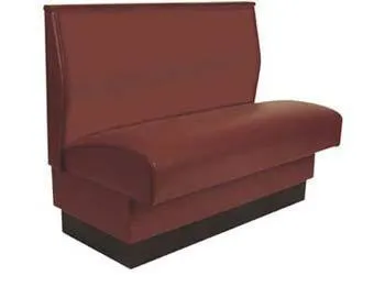 American Tables and Seating QAS-36 - Plain Back Upholstered Single Booth 