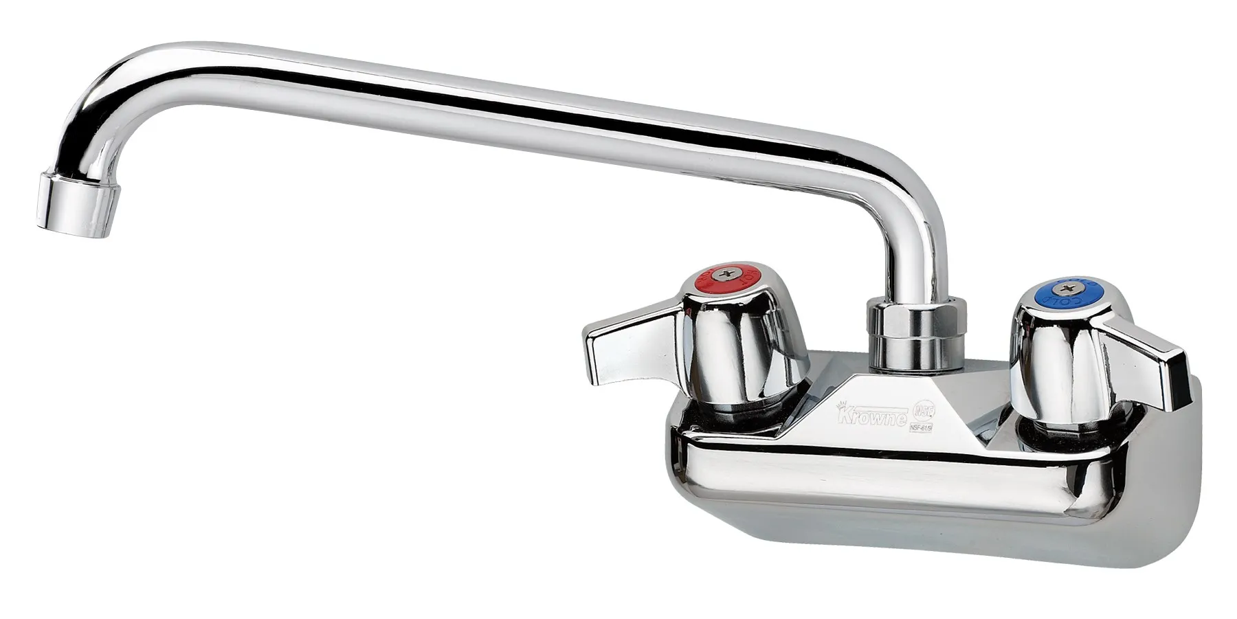 Krowne 10-410L - Commercial Series 4" Center Wall Mount Faucet - 10" Spout - Low Lead Compliant