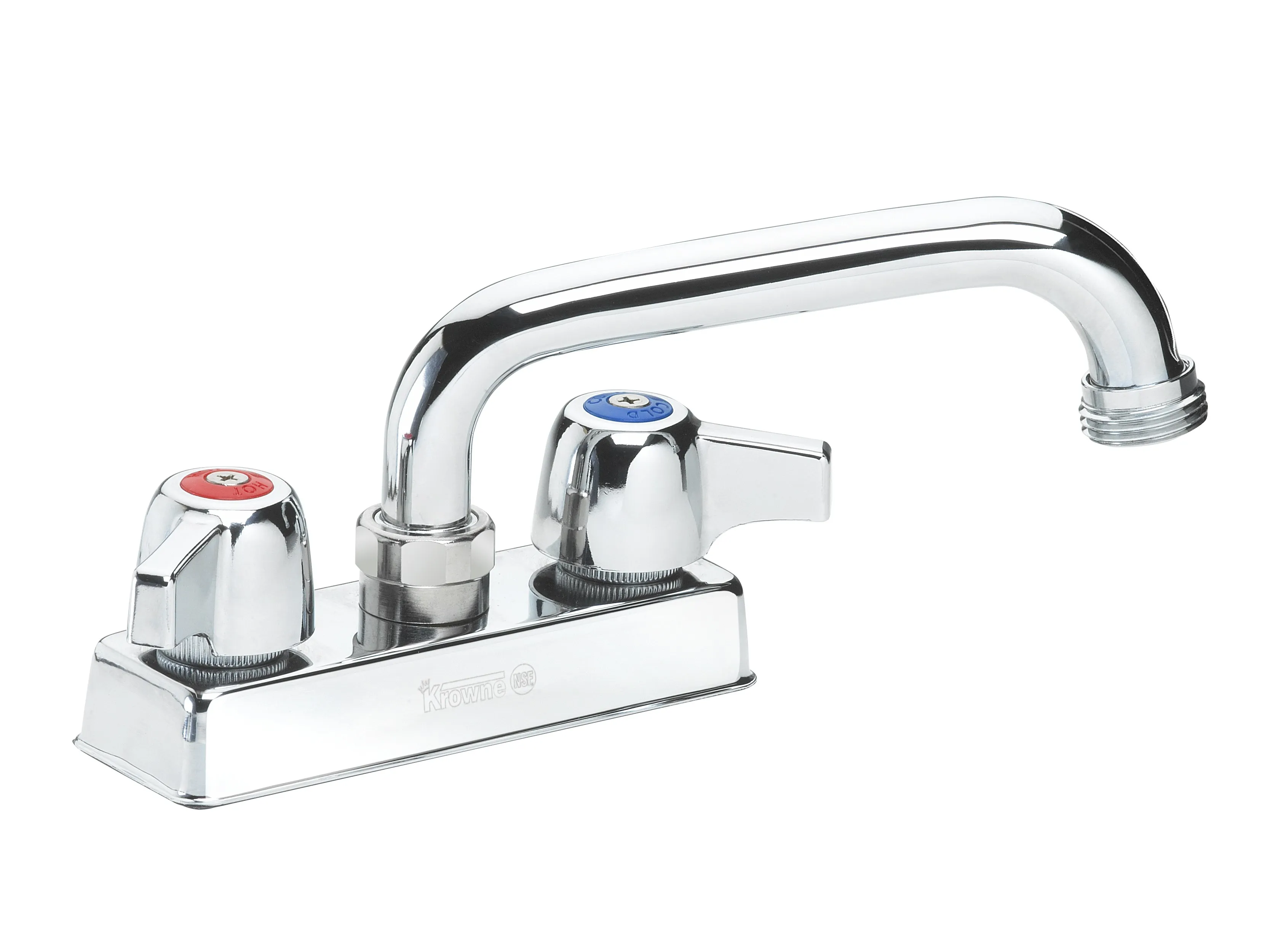 Krowne 11-406L - Commercial Series 4" Center Deck Mount Faucet - 6" Spout