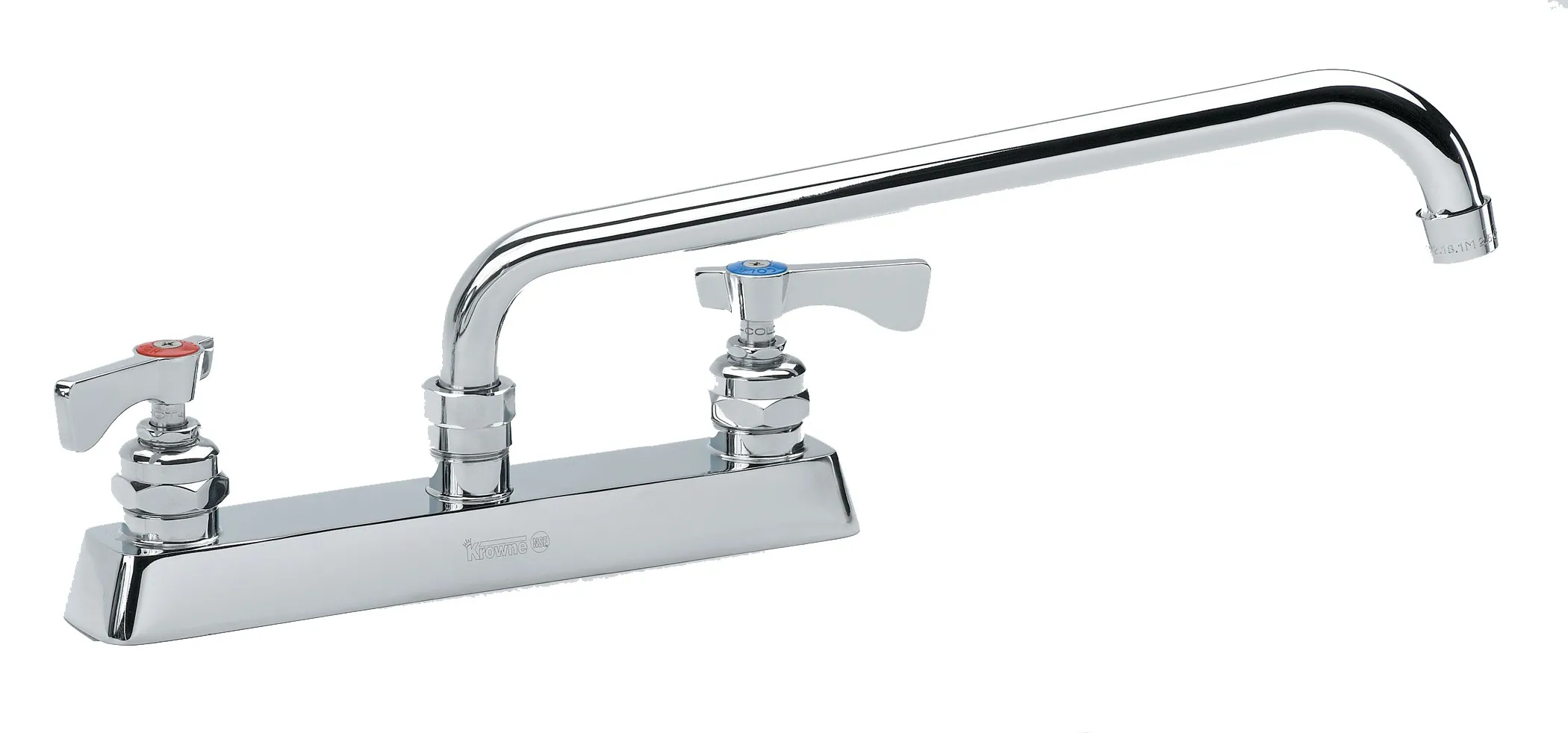 Krowne 15-506L - Royal Series 8" Center Deck Mount Faucet - 6" Spout 