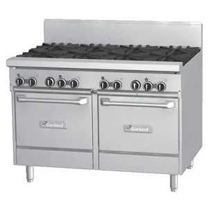 Garland GF48-8LL - 8 Burner Gas Range - (2) Space Saver Ovens