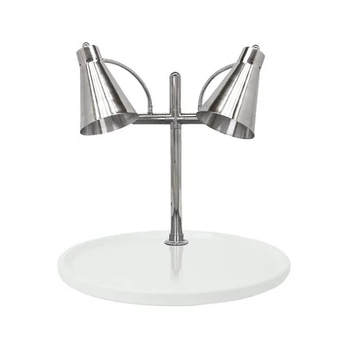 Buffet Enhancements - 010HFD-WG24RD - 24" Flex Dual Carving Station - White Granite Chefstone™ Round Base