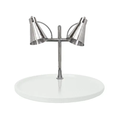 Buffet Enhancements - 010HFD-WG30RD - 30" Flex Dual Carving Station - White Granite Chefstone™ Round Base