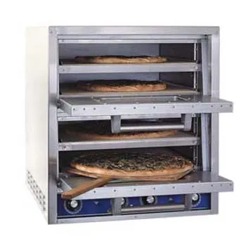 Bakers Pride P-44S - Countertop Electric Pizza Oven Double Oven, Standard Hearth 26" 