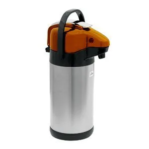 Update International NVSL-25OR - 2.5 L - Orange Lever Cap Decaf Coffee Airpot