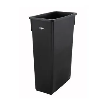 Winco PTC-23SK - Slender Trash Can, 23 Gallon, Black 