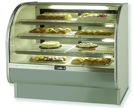 Leader CVK57 - 57" Curved Glass Refrigerated Bakery Display Case - Counter Height