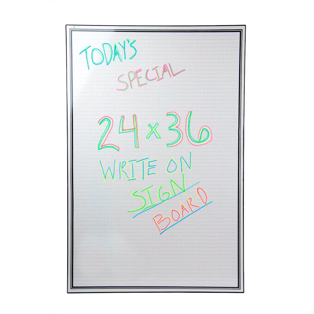 Universal 466ARC36WHWO - 24" x 36" Write-On Sign Board