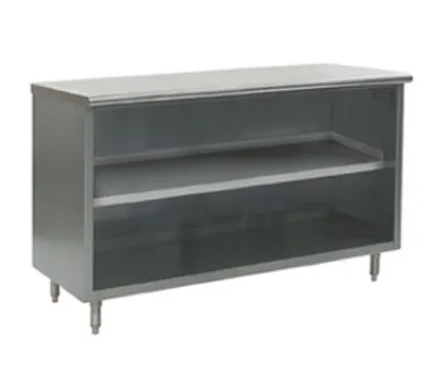 Universal ST-314-108-O - 14" X 108" Stainless Steel Storage Dish Cabinet - Open Front