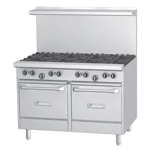 Garland G48-4G24SS - 4 Burner Gas Range - (2) Storage Bases - (1) 24" Griddle