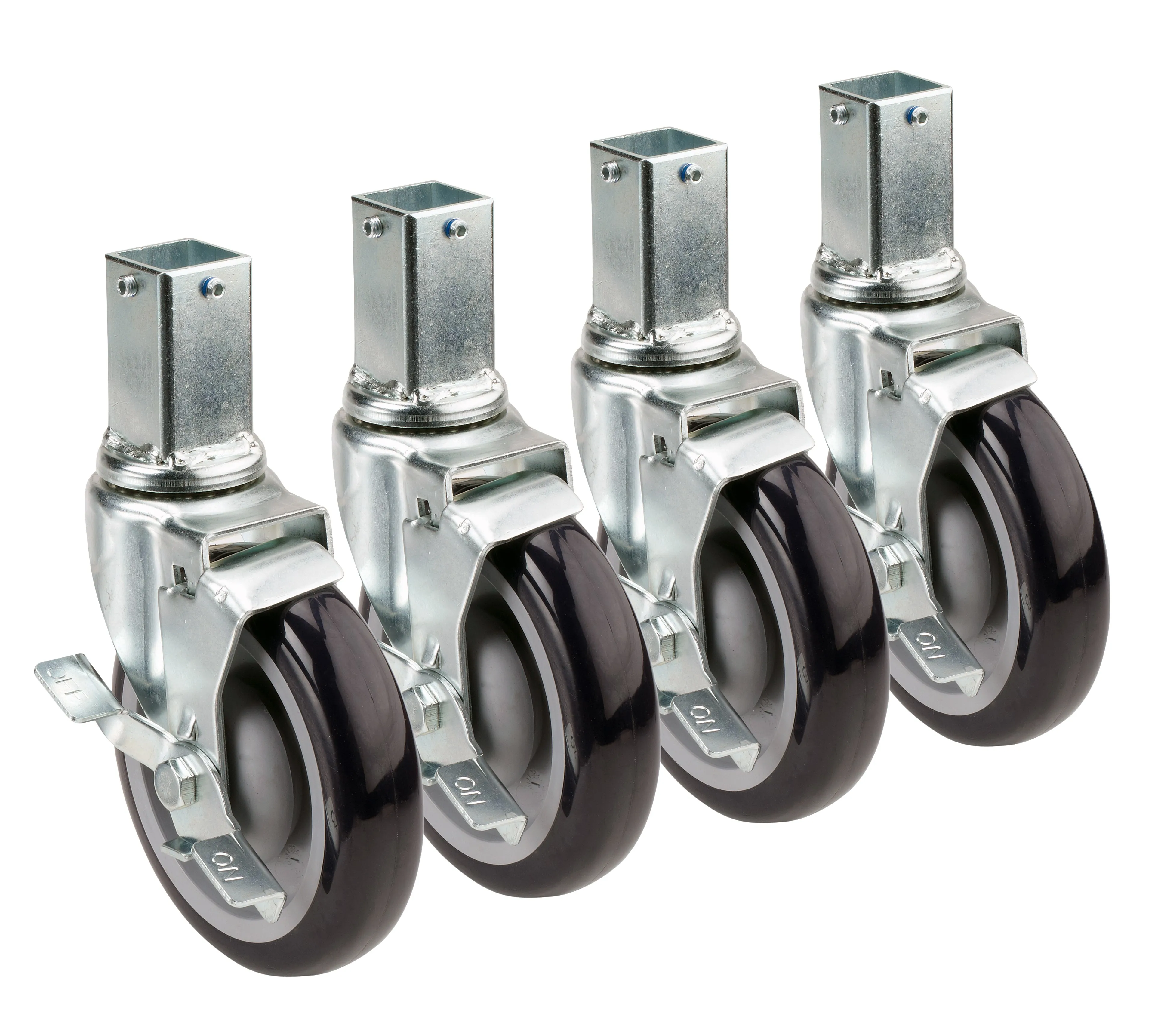 Krowne 28172S - 1" Square Post Shelving Caster - 5" Wheel - Set of 4