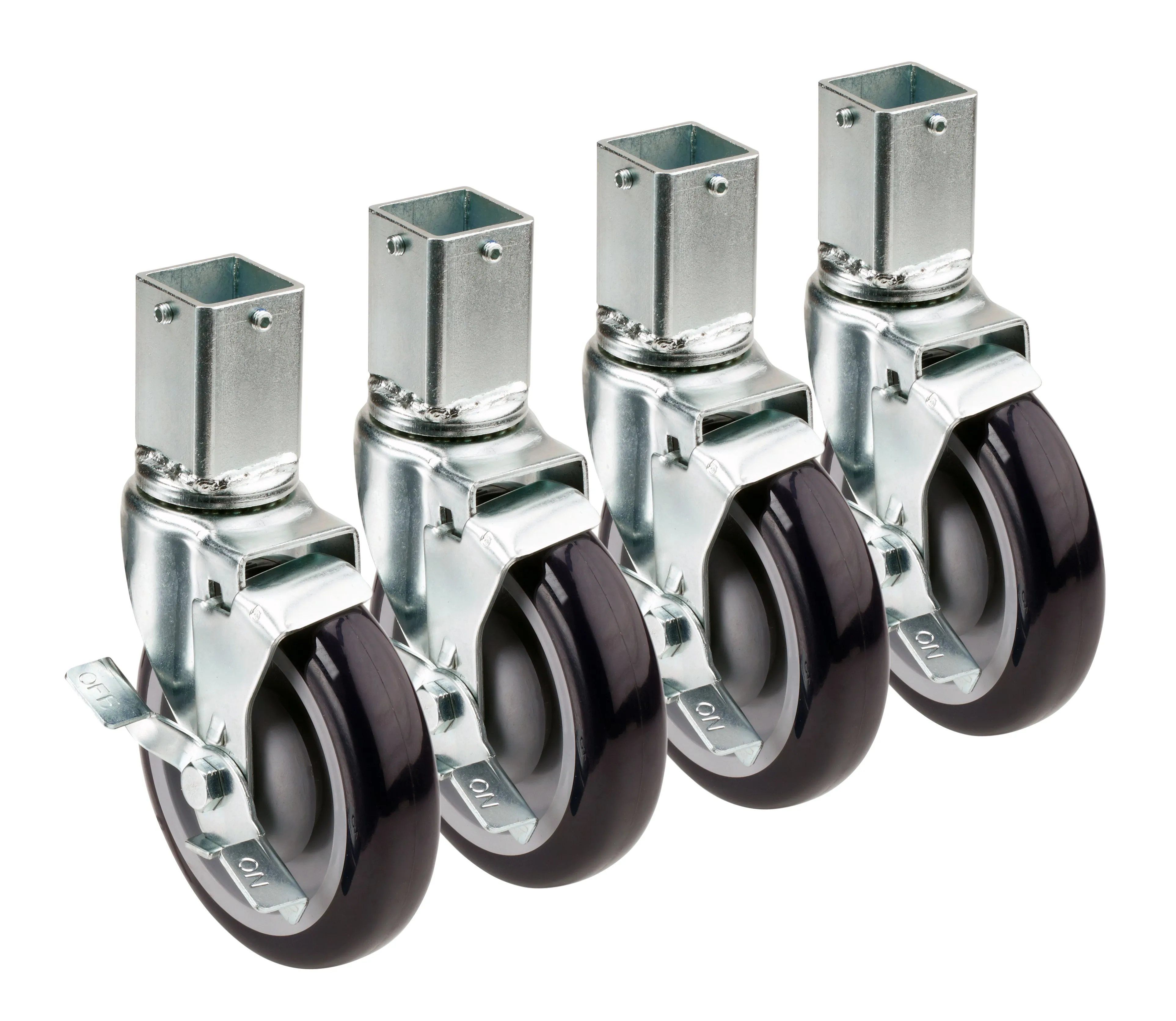 Krowne 28174S - 1-1/4" Square Post Shelving Caster - 5" Wheel - Set of 4