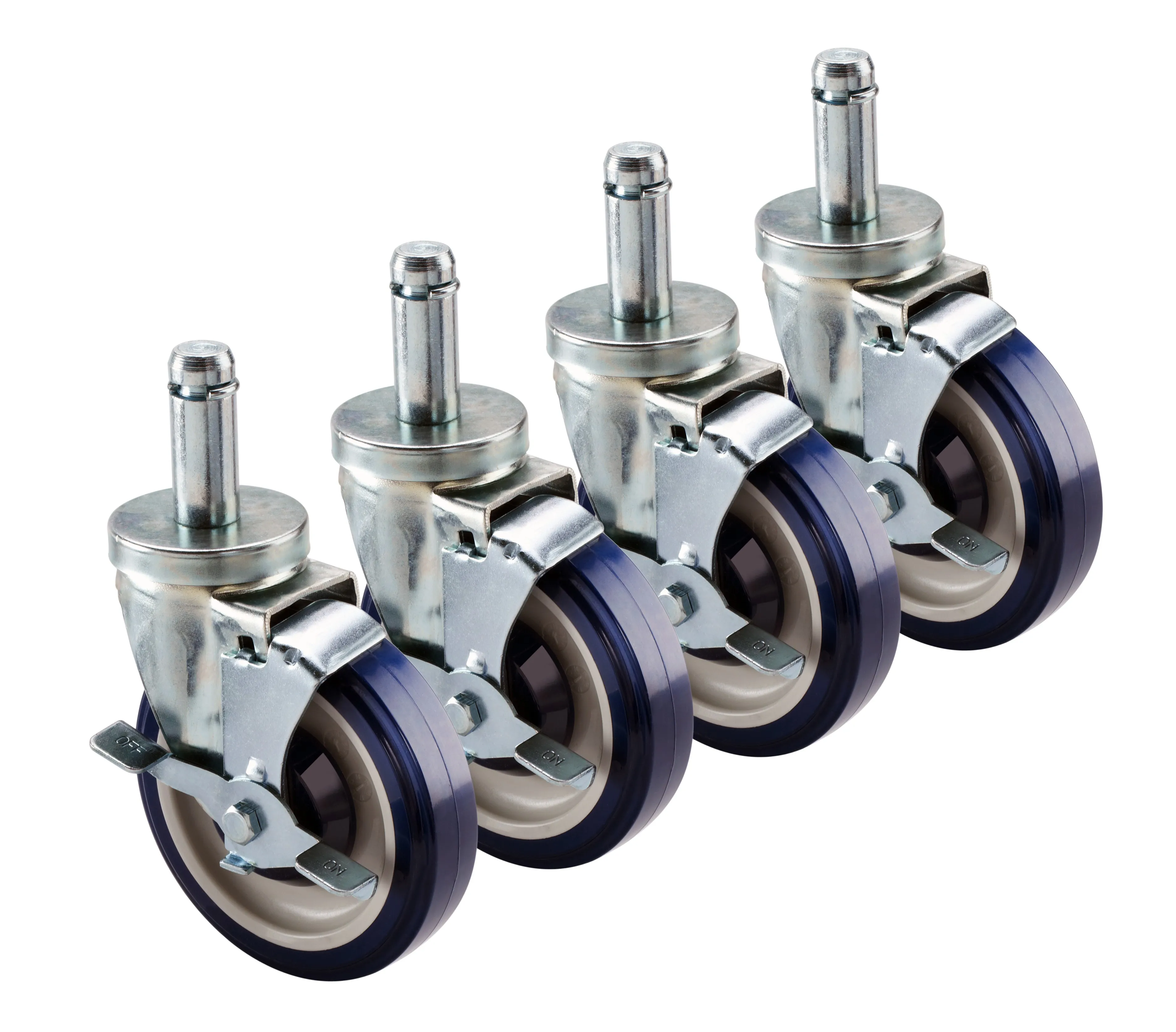 Krowne 30-151S - Economy Series Universal Wire Shelving Caster - 5" Wheel - Set of 4