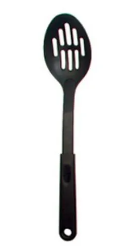 Update International NKU-02 - 12.5" Black Nylon Slotted Spoon