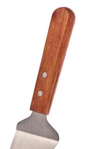 Update International WPS-6 - 9" x 0.5" x 2.38" - Stainless Steel Pie Server with Wood Handle   