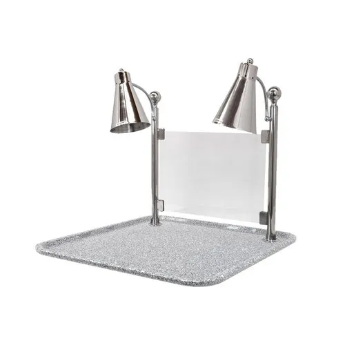 Buffet Enhancements - 010HFD-GG24SQ - 24" Flex Dual Carving Station - Grey Granite Chefstone™ Square Base