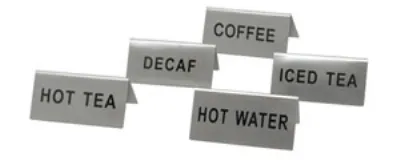 Update International TS-THE - "Hot Tea" Stainless Steel Tent Sign