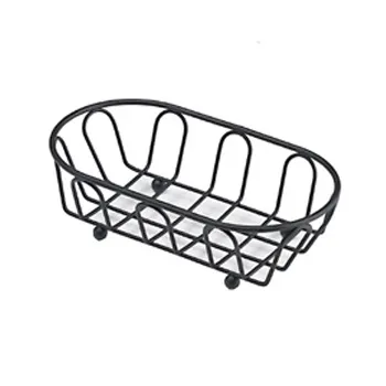 GET Enterprises - 4-33454 - Medium Black Powder-coated French Basket