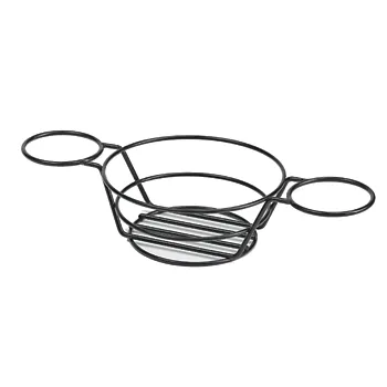 GET Enterprises - 4-88701 - Stainless Steel Dip Basket with 1 Condiment Holder