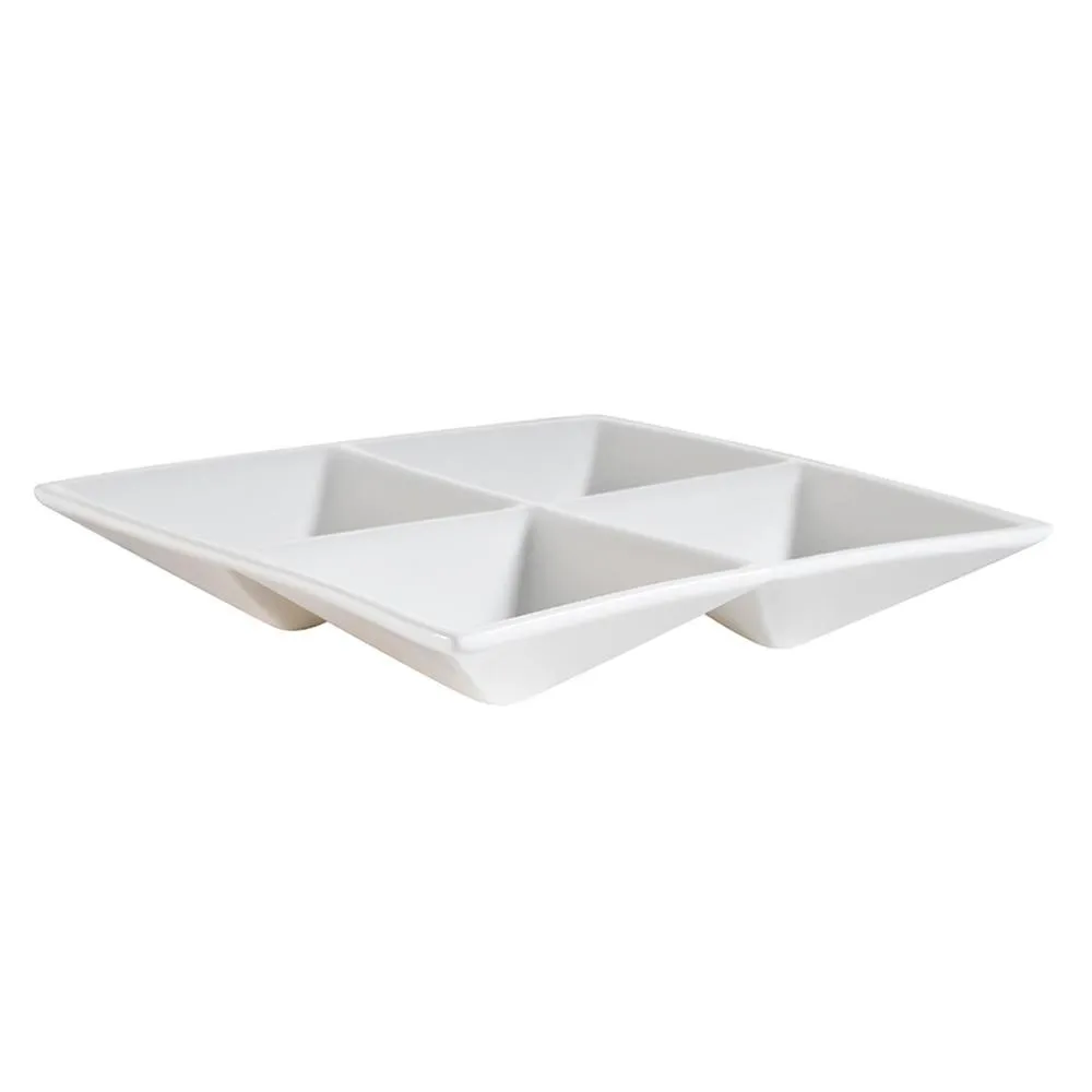 C.A.C. China CMP-11 - CMP Divided Serving Tray 11" - (1 Dozen per Case)