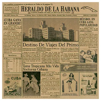 Clipper Mill - 4-TE1050 - Heraldo de la Habana 50's Cuban Tissue Liners - Case of 1000