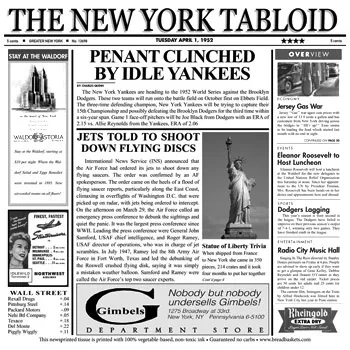 GET Enterprises - 4-TY1200 - New York Tabloid 12" x 12" Tissue Liners - Case of 1000