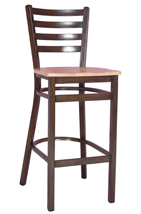 G & A Seating 613W - Metal Ladderback Bar Stool (12 per Case) 