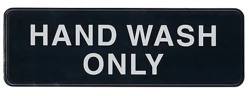 Update International S39-32BK - "Hand Wash Only" Sign 