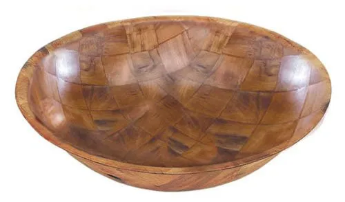 Update International WSB-18 - 18" x 3.25" x 18" - Woven Wood Round Salad Bowl  