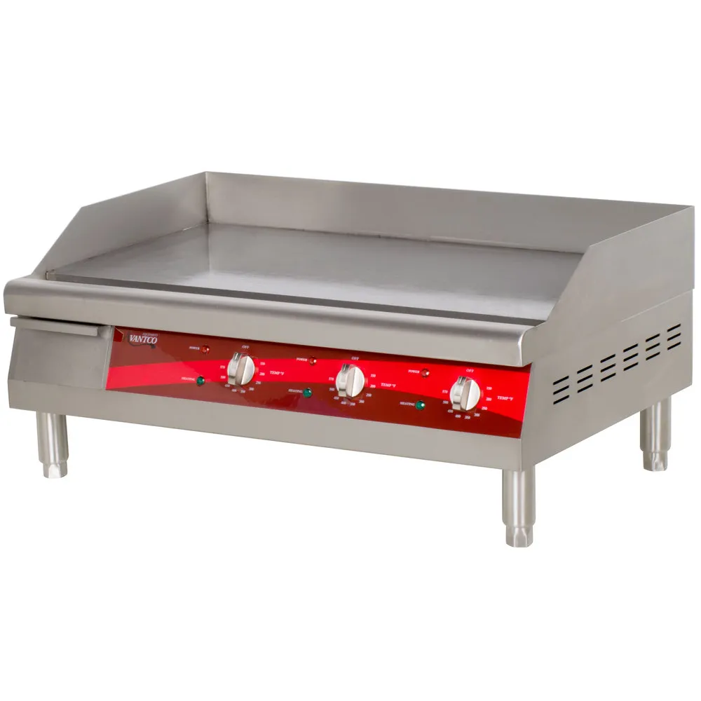 30"  Electric Flat Top Griddle w/ Thermostatic Controls