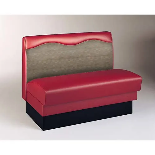 Walsh and Simmons Seating AN-2601 - Aspen Upholstered Double Booth with Wavy Toproll 