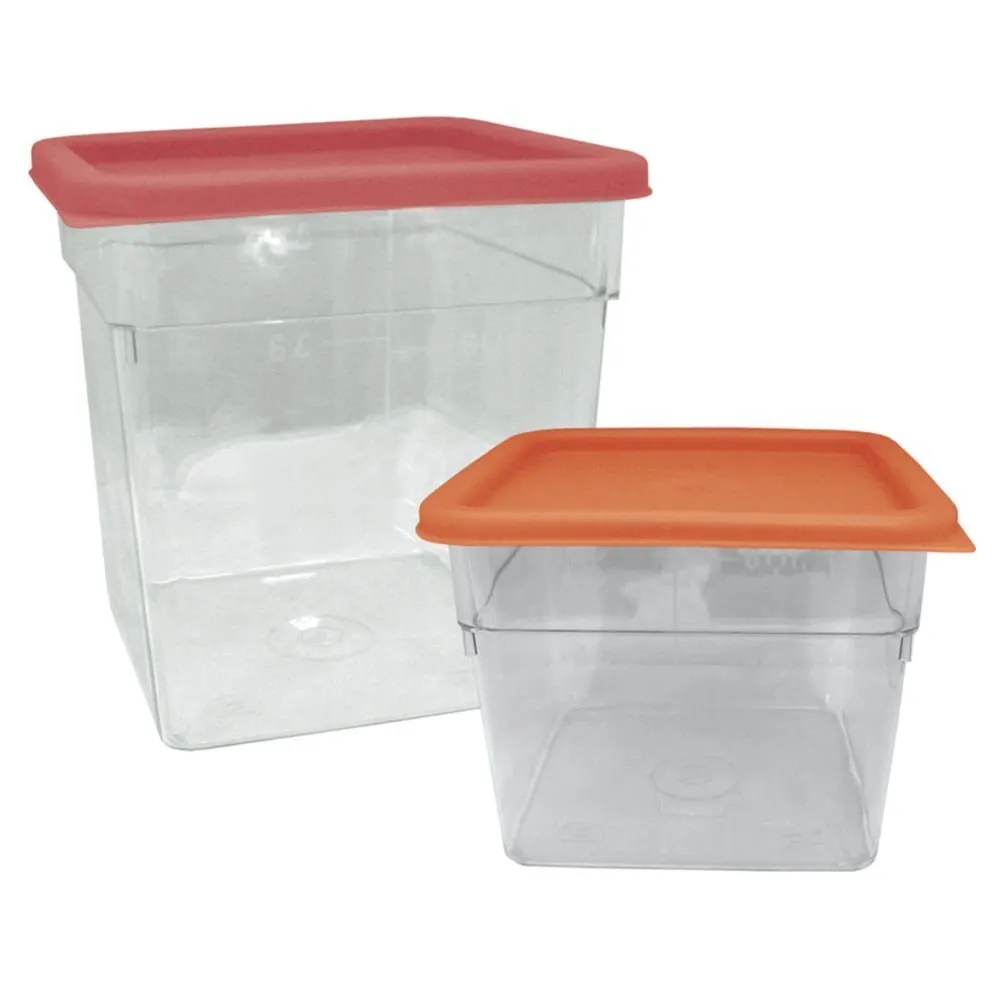 Update International SCQ-4PC - 7.25" x 7.25" x 7.25" - Square Storage Container   