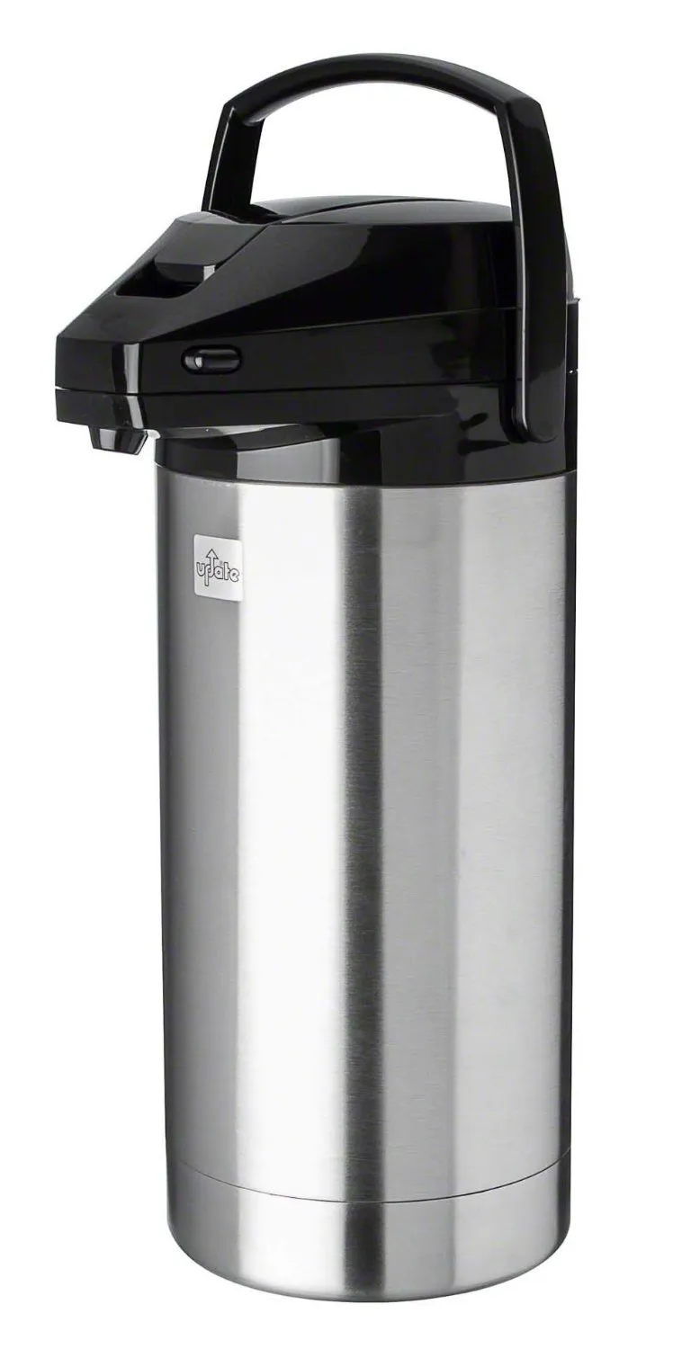 Update International FLSV-30/BK/BT - 3 Liter - Stainless Steel Air Pot w/Black Lever Top