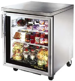 True TUC-27G - 27.75" Undercounter Glass Door Refrigerator - 1 Door