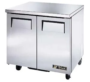 True TUC-48F - 48.5" Undercounter Freezer - 2 Solid Doors 4 Shelves