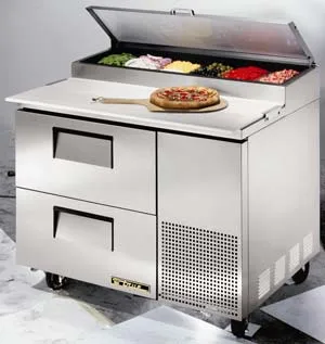 True TPP-44D-2 - 44" Pizza Prep Table 2 Drawers