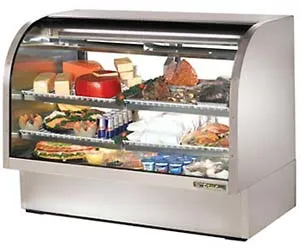 True TCGG-60-S - 60" Deli Case - Curved Glass, Single Service