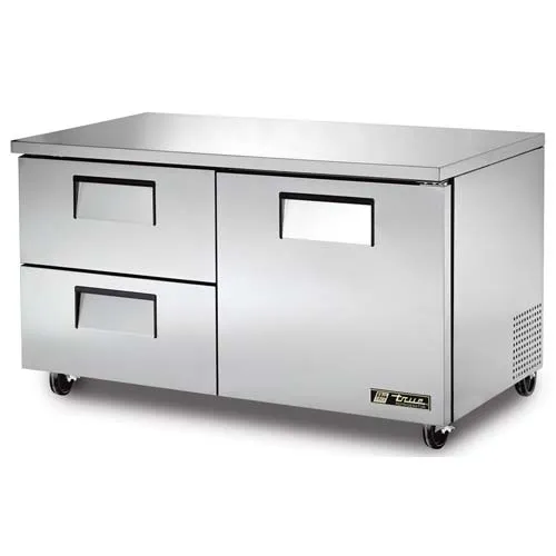 True TUC-60D-2 - 60.5" Undercounter Refrigerator - 1 Door, 2 Drawers