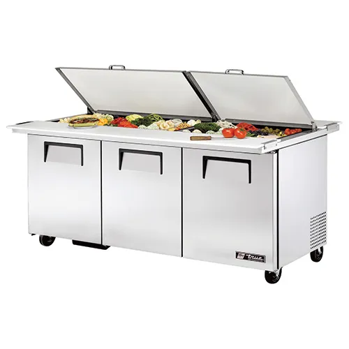 True TSSU-72-30M-B-DS-ST - 72.5" Mega-Top Sandwich Salad Prep Table