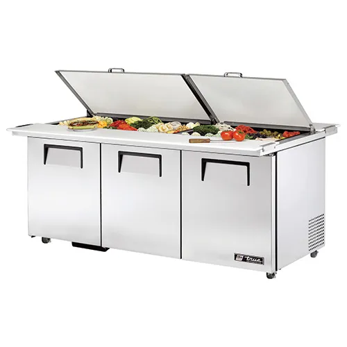 True TSSU-72-30M-B-DS-ST-ADA 72.5" Mega-Top Sandwich Salad Prep Table ADA Compliant