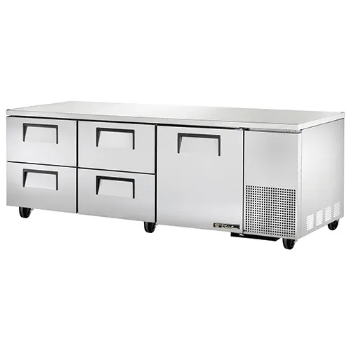 True TUC-93D-4 - 93.25" Deep Undercounter Refrigerator - 1 Door, 4 Drawers