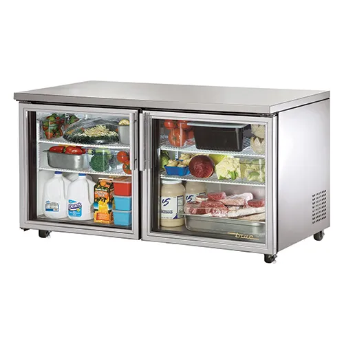 True TUC-60G-ADA - 60.5" Undercounter Refrigerator - 2 Glass Door 4 Shelves ADA Compliant