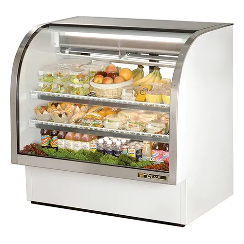 True TCGG-48 - 48" Curved Glass Deli Case - 2 Doors, 2 Shelves