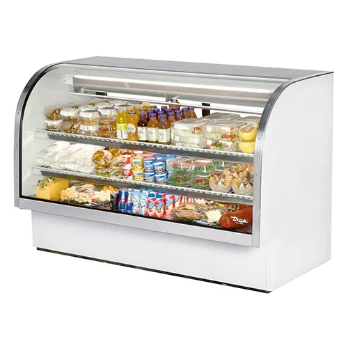 True TCGG-72 - 72" Curved Glass Deli Case - 2 Doors, 2 Shelves