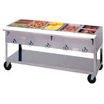 Duke EP305 - Aerohot Electric Hot Food Table - Portable 5 Wells, 72-3/8" W 