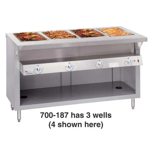 Duke E-3-DLSS - ThurmaHeavy Duty Hot Food Table - Deluxe Electric, 3 Wells, 46" W 