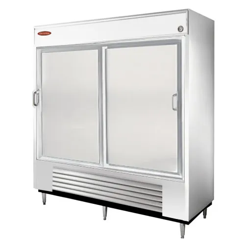 Universal RIC78SC-S - 78" Stainless Steel Sliding Door Reach In Refrigerator