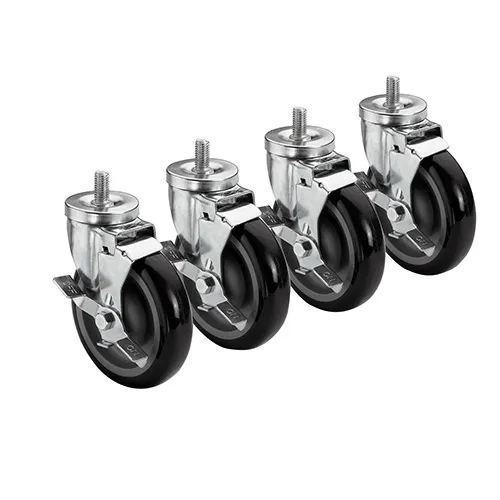 Krowne 28141S - 1/2" - 13 Threaded Stem Caster - 5" Wheel - Set of 4