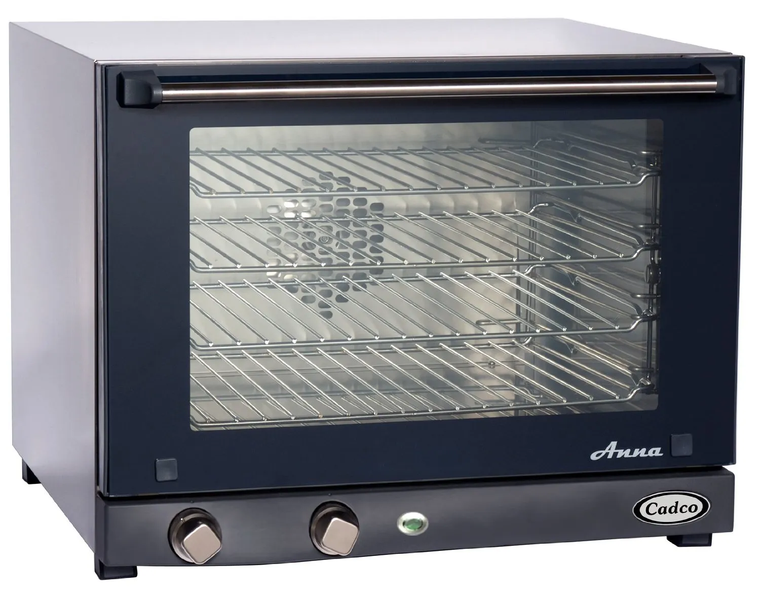 Cadco OV-023 - Half Size - Stainless Steel Convection Oven w/ Manual Control - 4 Shelves